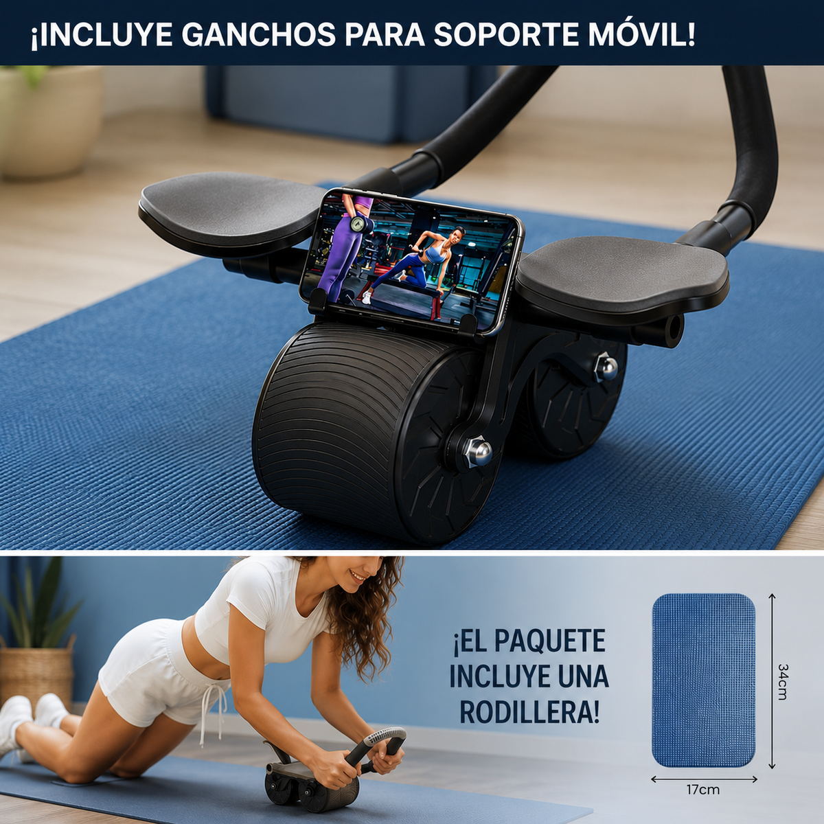 CoreRoll™- Entrena abdomen sin dolor de muñecas ni articulaciones