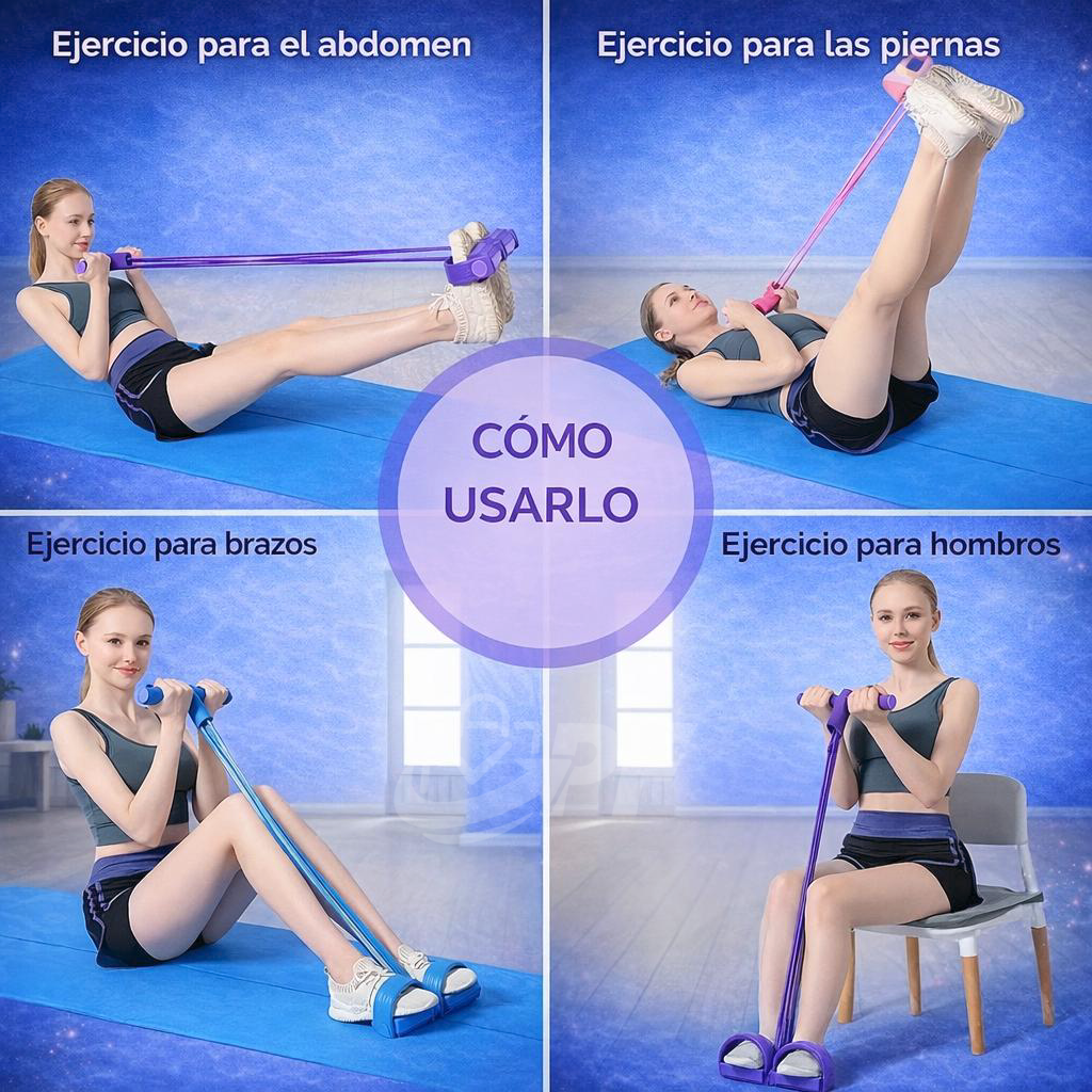 PowerPedal™ Entrenador elástico 4 en 1
