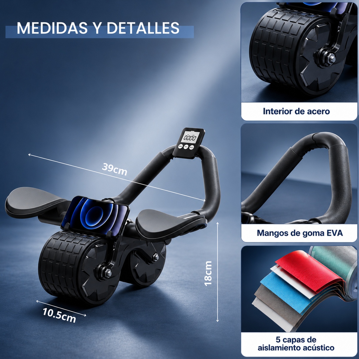 CoreRoll™- Entrena abdomen sin dolor de muñecas ni articulaciones
